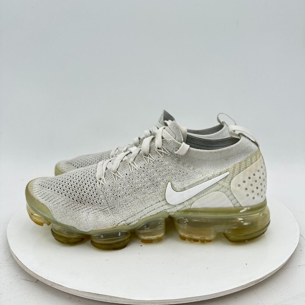 Nike Air VaporMax 2 Women Size 7 942843-100 White Pure Platinum Mesh Sneaker